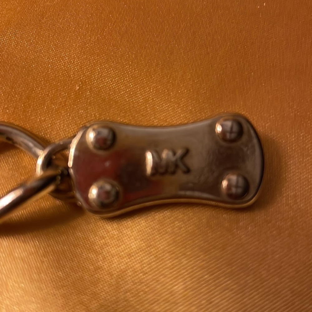 Mk Rectangular Chain Belt Gold Colored - image 4